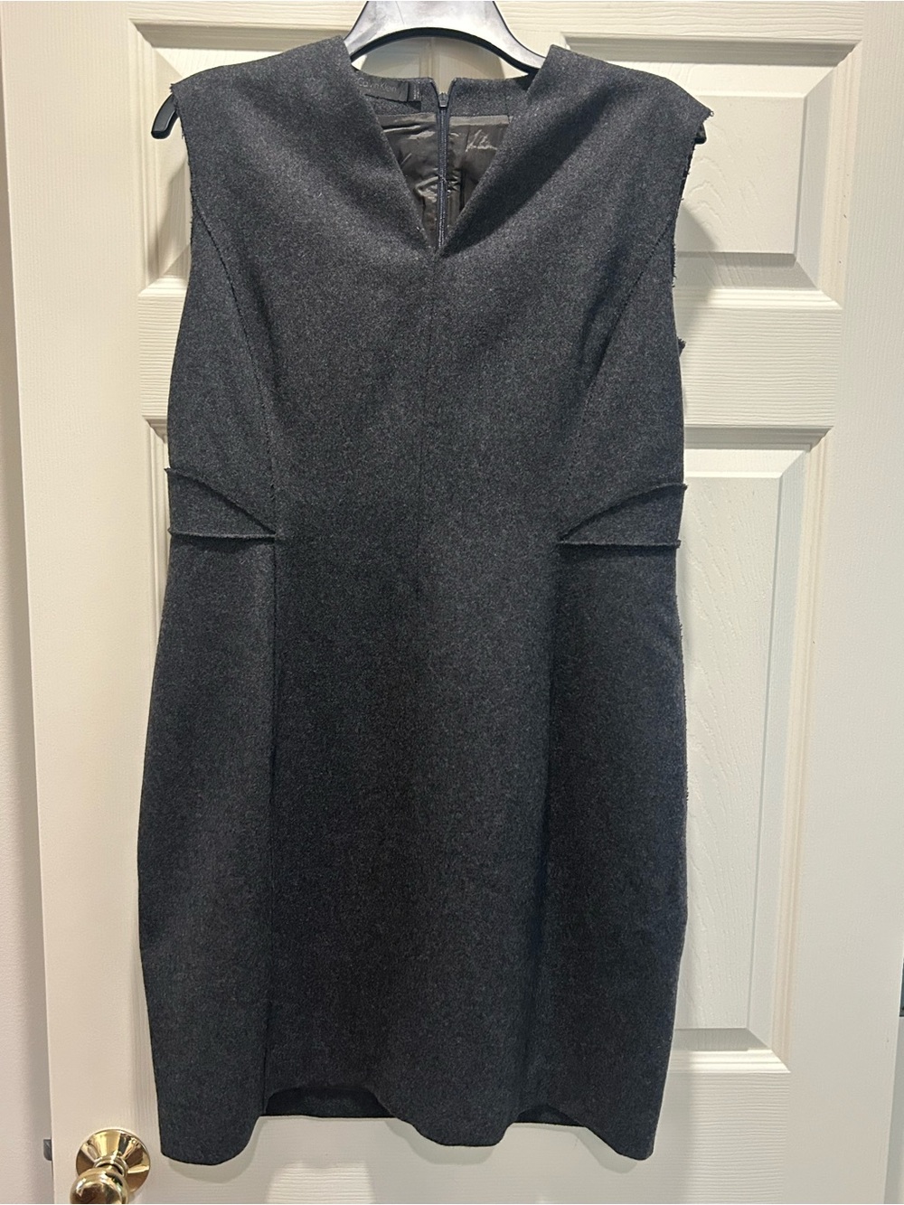 Calvin Klein Charcoal Gray Sleeveless Sheath Dress